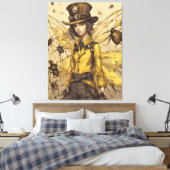 Steampunk Insect Lady Leinwanddruck (Insitu (Schlafzimmer))