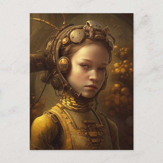 Steampunk Insect Postkarte (Vorderseite)
