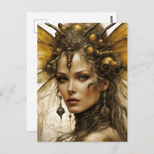 Steampunk Insect Postkarte (Vorne/Hinten)