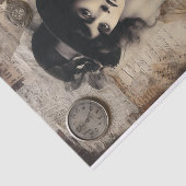 Steampunk-inspiriert Mixed-Media-Portrait Seidenpapier (Ausschnitt)