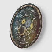 Steampunk Inspiriert Personalisiert Große Wanduhr (Winkel)