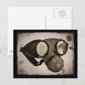 Steampunk-Inspirierte Brille Postkarte (Vorne/Hinten)