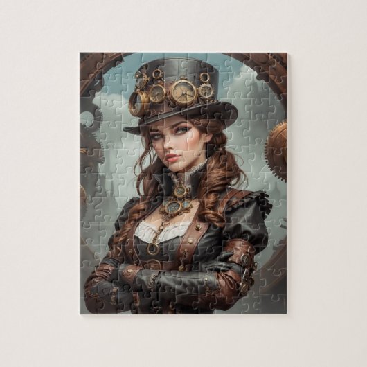 Steampunk-Inspiriertes Grafisches Puzzle (Vertikal)