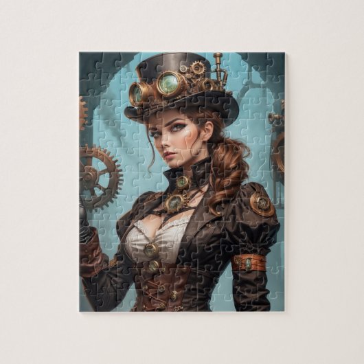 Steampunk-Inspiriertes Grafisches Puzzle (Vertikal)