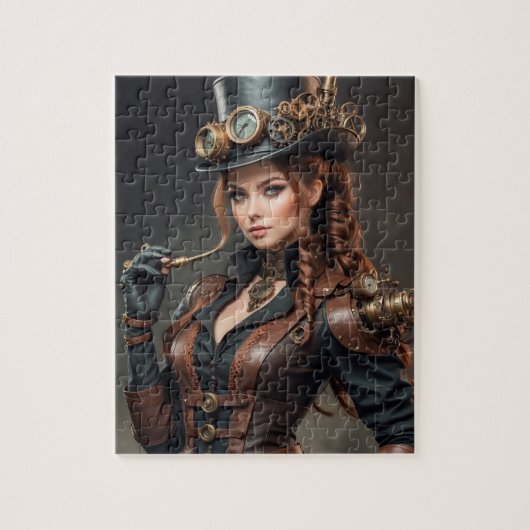 Steampunk-Inspiriertes Grafisches Puzzle (Vertikal)