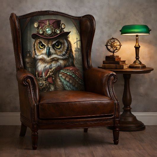 Steampunk Inventor Owl Whimsical Vintage Decoupage Seidenpapier