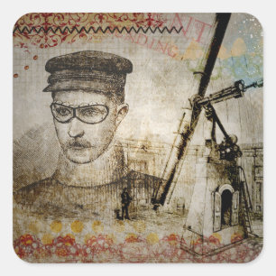 Steampunk Inventor Scientist Telescope Stickers