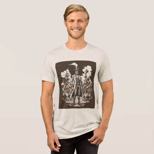 Steampunk Inventor Tri-Blend Shirt (Vorderseite voll)