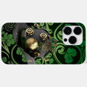 STEAMPUNK IRISH GREEN & BLACK LEPRECHAUN HAT Case-Mate iPhone HÜLLE (Rückseite (Horizontal))