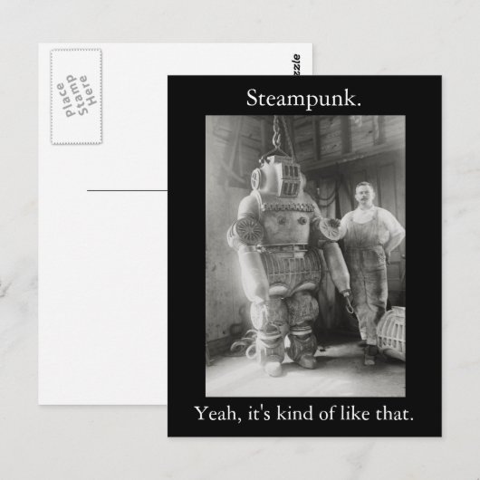 Steampunk. Ja, es ist so. v2 Postkarte (Vorne/Hinten)