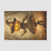 Steampunk Jack Lantern Weibliche Witze AB1 Decoupa Seidenpapier (Vorderseite)