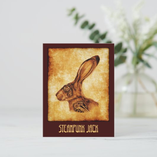 STEAMPUNK JACK POSTKARTE (Stehend Vorderseite)
