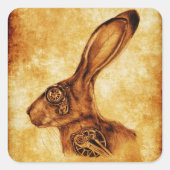 STEAMPUNK JACK QUADRATISCHER AUFKLEBER (Vorderseite)