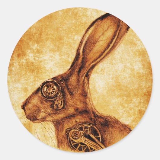 STEAMPUNK JACK RUNDER AUFKLEBER (Vorderseite)