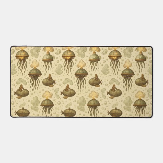 Steampunk Jellyfish Airship Fleet Schreibtischunterlage (Vorderseite)