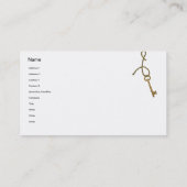 Steampunk Jewel Key Visitenkarten Visitenkarte (Rückseite)