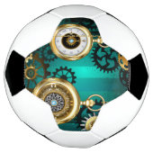Steampunk Jewelry Watch on a Green Background Fußball (Gedreht)