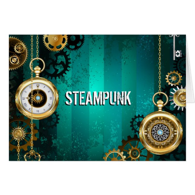 Steampunk Jewelry Watch, wir haben Green Backgroun (Vorderseite (Horizontal))