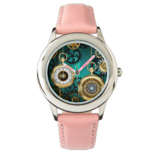 Steampunk Jewelry Watch, wir haben Green Backgroun Armbanduhr