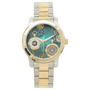 Steampunk Jewelry Watch, wir haben Green Backgroun Armbanduhr