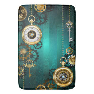 Steampunk Jewelry Watch, wir haben Green Backgroun Badematte