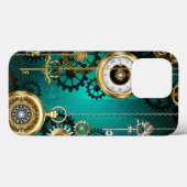 Steampunk Jewelry Watch, wir haben Green Backgroun Case-Mate iPhone Hülle (Rückseite (Horizontal))
