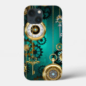 Steampunk Jewelry Watch, wir haben Green Backgroun Case-Mate iPhone Hülle (Rückseite)