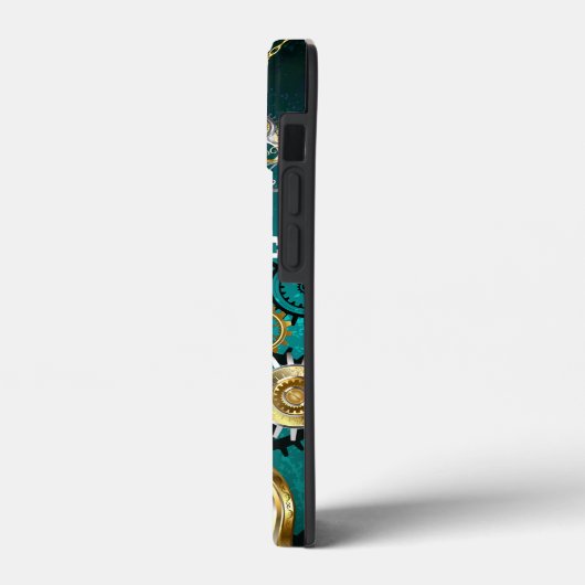 Steampunk Jewelry Watch, wir haben Green Backgroun Case-Mate iPhone Hülle (Rückseite / Links)