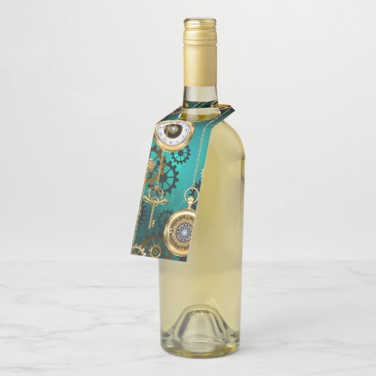 Steampunk Jewelry Watch, wir haben Green Backgroun Flaschenanhänger (Angewinkelt)