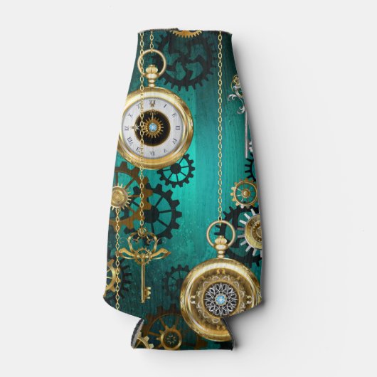 Steampunk Jewelry Watch, wir haben Green Backgroun Flaschenkühler (Vorderseite)