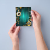 Steampunk Jewelry Watch, wir haben Green Backgroun Flyer (Gruppe)