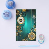 Steampunk Jewelry Watch, wir haben Green Backgroun Flyer (Einzeln)