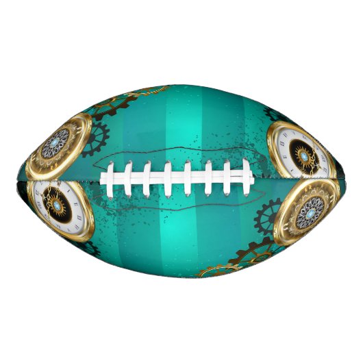 Steampunk Jewelry Watch, wir haben Green Backgroun Football (Vorderseite)