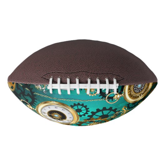 Steampunk Jewelry Watch, wir haben Green Backgroun Football (Vorderseite)