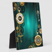 Steampunk Jewelry Watch, wir haben Green Backgroun Fotoplatte (Seite)