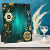 Steampunk Jewelry Watch, wir haben Green Backgroun Fotoplatte (Seite)