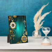 Steampunk Jewelry Watch, wir haben Green Backgroun Fotoplatte (Seite)