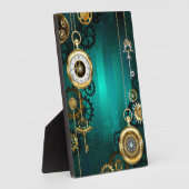 Steampunk Jewelry Watch, wir haben Green Backgroun Fotoplatte (Seite)