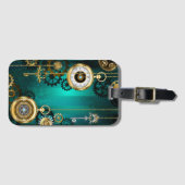 Steampunk Jewelry Watch, wir haben Green Backgroun Gepäckanhänger (Vorderseite (Horizontal))