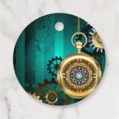 Steampunk Jewelry Watch, wir haben Green Backgroun Geschenkanhänger (Rückseite)