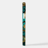 Steampunk Jewelry Watch, wir haben Green Backgroun iPhone Hülle (Rechte Seite)