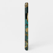 Steampunk Jewelry Watch, wir haben Green Backgroun iPhone Hülle (Rechte Seite)