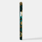 Steampunk Jewelry Watch, wir haben Green Backgroun iPhone Hülle (Rechte Seite)