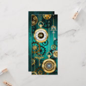 Steampunk Jewelry Watch, wir haben Green Backgroun Karte (Vorderseite/Rückseite Beispiel)