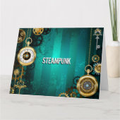 Steampunk Jewelry Watch, wir haben Green Backgroun Karte (Vorderseite)