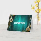Steampunk Jewelry Watch, wir haben Green Backgroun Karte (Gelbe Blume)