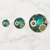 Steampunk Jewelry Watch, wir haben Green Backgroun Konfetti (Rückseiten)