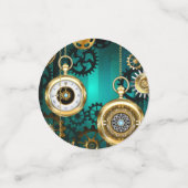 Steampunk Jewelry Watch, wir haben Green Backgroun Konfetti (Klein Vorderseite)