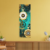 Steampunk Jewelry Watch, wir haben Green Backgroun Leinwanddruck (Insitu (Wohnzimmer))