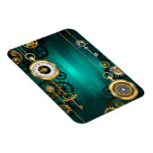 Steampunk Jewelry Watch, wir haben Green Backgroun Magnet (Rechte Seite)